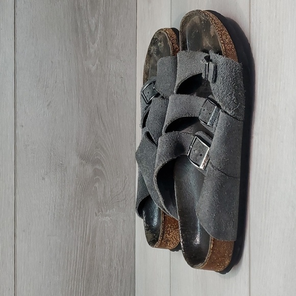 Birkenstock Betula Womens 3 Straps Suede Sandals Flats shoes sz 39/8 - Picture 2 of 11